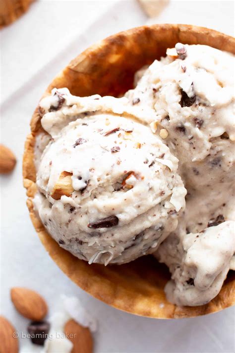 Almond Joy Vegan Paleo Ice Cream Recipe (Refined Sugar-Free) - Beaming ...