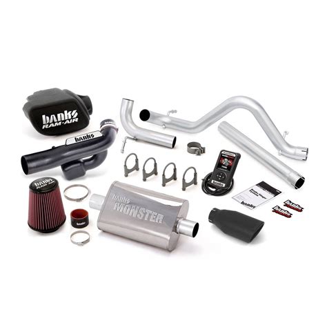 Banks Power Stinger Bundle Power System W/AutoMind Single Exit Exhaust Black Tip 12-14 Jeep 3.6L ...