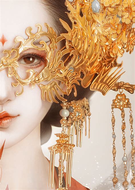 凰 半面妆-风格样片-梓摄影官网|复兴中国式的美与优雅、古风、艺术照