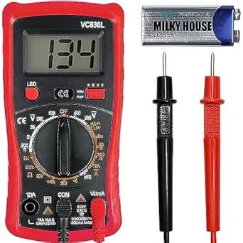 Multimeter Tester Pocket Voltmeter, Electric Tester with Backlight LCD ...