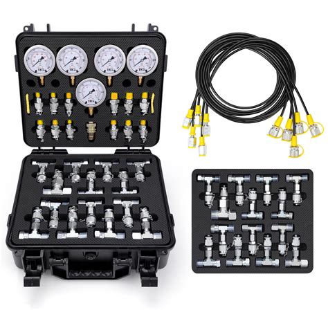 Hydraulic Pressure Test Kit 5 Gauges 10 100 250 400 | Desertcart INDIA