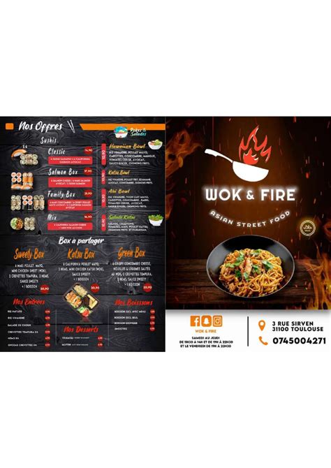 Menù completo e carta 2024 - Wok and fire a Toulouse | TheFork
