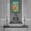 god & god's Mata Rani Hanuman Ji and Bhairav Sparkle Lamination Sticker ...