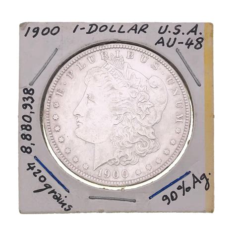 Lot - 1900 MORGAN SILVER DOLLAR AU