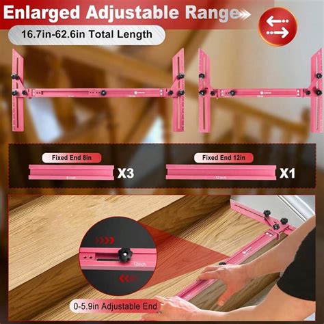 Local Warehouse-Angled Brace, Flip-Stop, Adjustable Length 16.7" To 62. ...