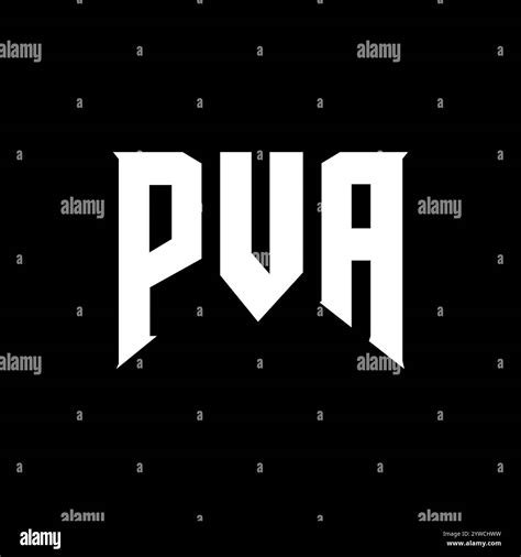 PVA letter logo design for technology company. PVA logo design black ...