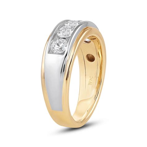 Two-Tone Channel Set 5 Stone Diamond Ring – WithClarity India
