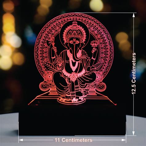 Lord Ganesha Idol for Car | Ganesha 3D illusion Car Dashboard ...