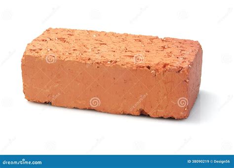 Red Clay Brick stock image. Image of stone, cutout, material - 38090219