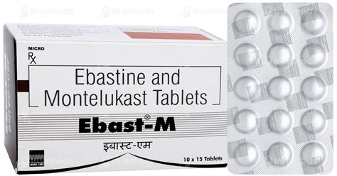 Ebast M 1010 Mg Tablet 15 - Uses, Side Effects, Dosage, Price | Truemeds