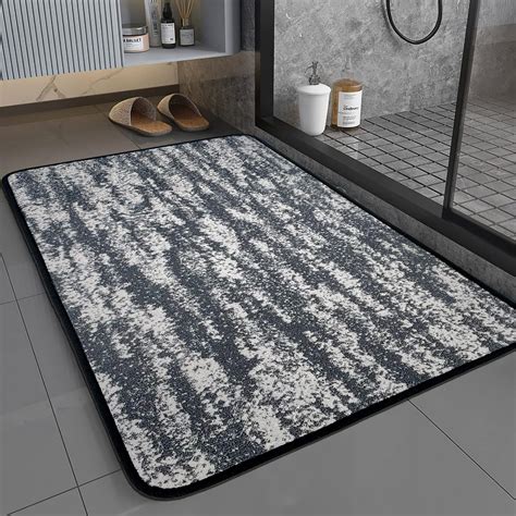 Amazon.com: Baccessor Bathroom Rug Mat, Black White Bath Rug Super ...