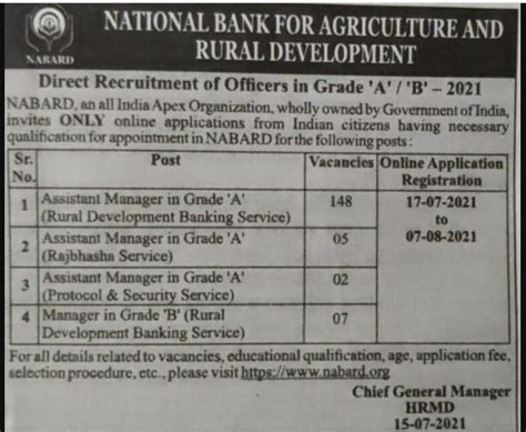 NABARD Grade A Recruitment 2021: Pre Recruitment Training Notice ...