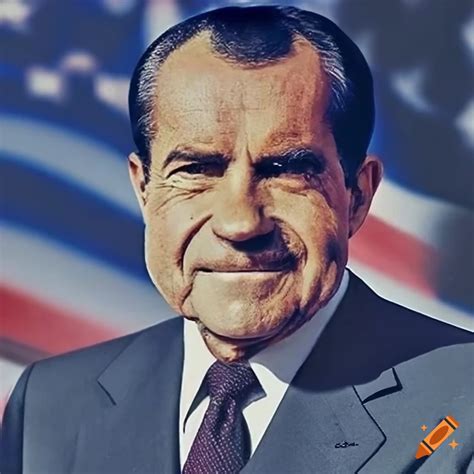 Colorful campaign poster for richard nixon on Craiyon