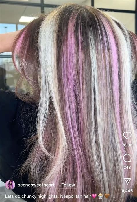 Neapolitan Hair by SceneSweetheart | Hair streaks, Hair highlights ...