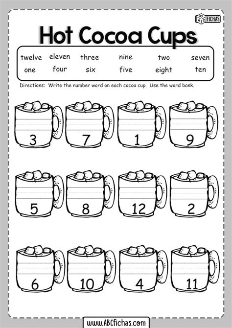 Actividad para repasar los numeros en ingles - ABC Fichas