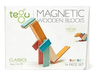 Buy 14 Piece Tegu Magnetic Wooden Block Set, Sunset Online at Low ...