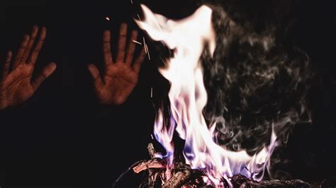 Download wallpaper 1920x1080 bonfire, fire, hands, flame, sparks, dark ...