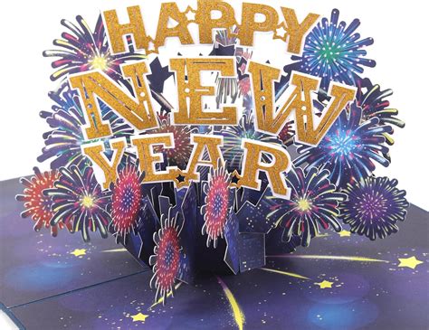 Liif 2024 Firework Happy New Year Card, 3D Greeting India | Ubuy