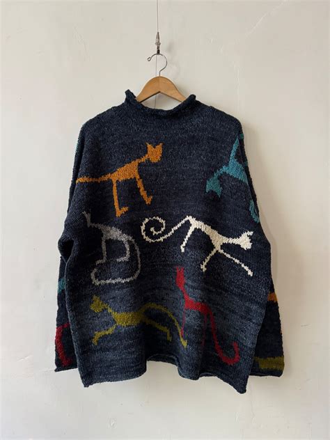 AMANO HIGH NECK DESIGN WOOL KNIT* | JUNK SHOP