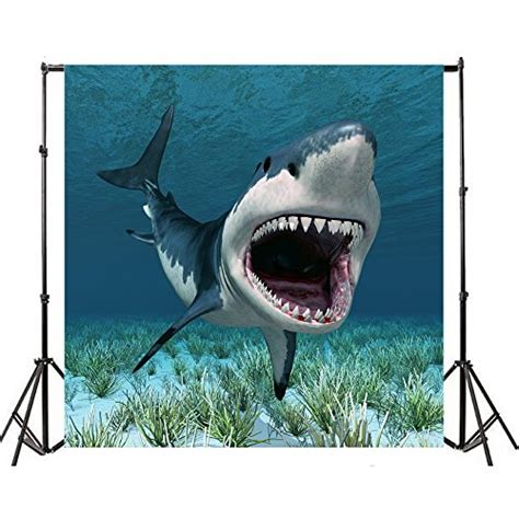 Yeele 8x8ft Shark Backdrops Marine Overlord Underwater Predator Animal ...
