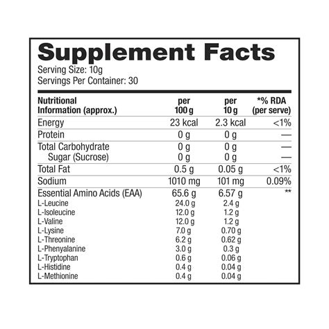 Labrada EAA Powder Essential Amino Acid Complex (Blue Razzberry)