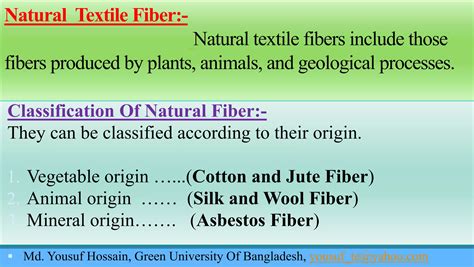 Natural textile fibers (Cotton, Jute, Silk, Wool) | PDF
