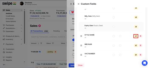 How to edit the custom field in Web? - General - Swipe