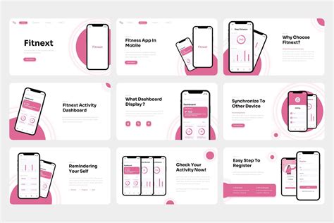 Fitnext - Fitness App & SAAS Google Slides Template on Yellow Images ...