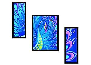 SAF paintings UV Textured Diwali Decorations Painting Set of 3 for Home ...