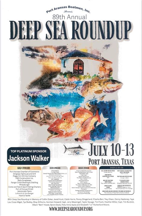 Deep Sea Roundup, 317 Trojan St, Port Aransas, TX, 10 July to 13 July ...