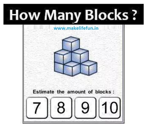 How Many Blocks (Puzzle Image) - PUZZLE WORLD