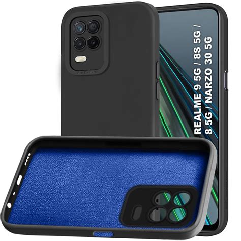 TheGiftKart Liquid Silicon Back Cover Case for Realme 9 5G / 8s 5G / 8 ...