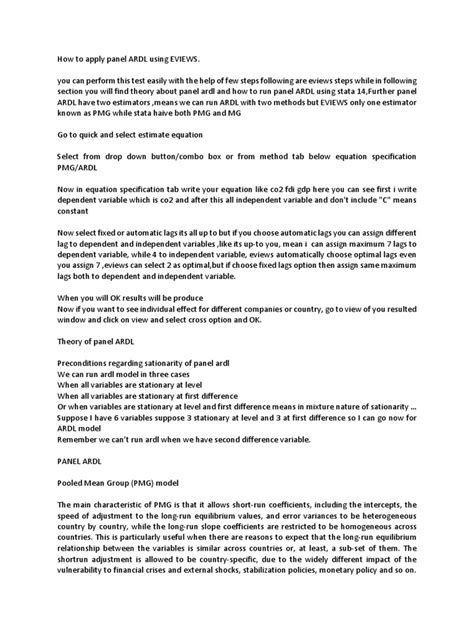 Image result for ADRL Testing EViews with Interpretation