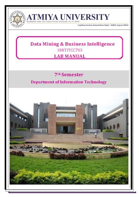 DMBI Labmanual vrushank - 7 th Semester Department of Information ...