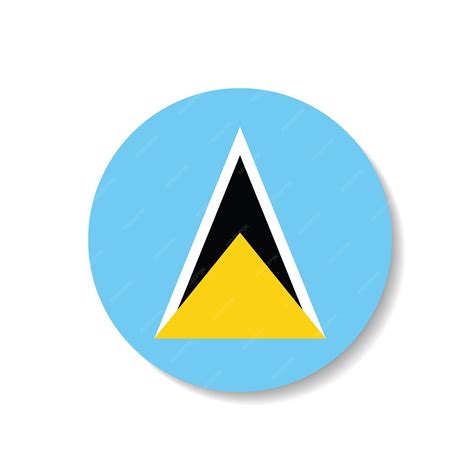 Premium Vector | Saint Lucia circle flag logo icon computer vector ...