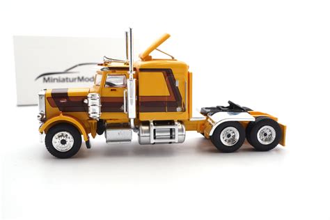 Peterbilt 359, gelb/braun, 1973 im Maßstab 1:87 von Brekina | www ...