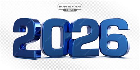 2026 blue numbers in 3d render for new year celebrations | Premium AI ...