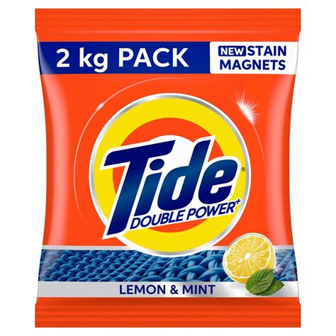 Tide Plus Double Power Detergent Washing Powder Lemon & Mint 2kg ...
