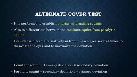 Hess chart, diplopia chart, cover tests | PPTX