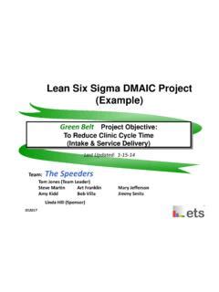 Image result for Example of DMAIC Project