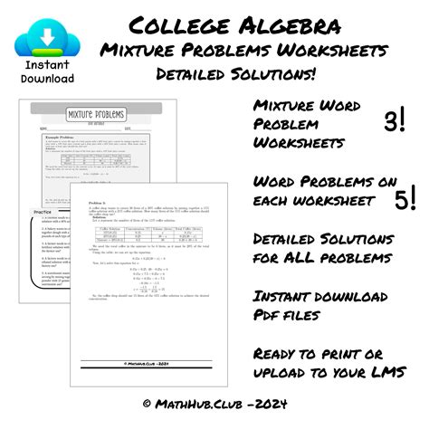 Mixture Problems Algebra 1 的图像结果