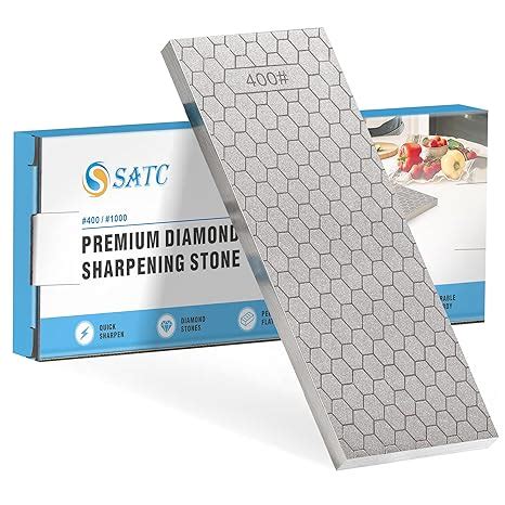 S SATC Diamond Sharpening Stone 8-inch Hone Sharpener