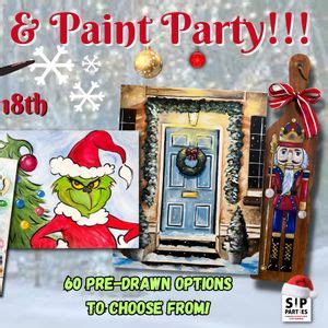 Pre-Drawn SIP & Paint Experience at Q Bar in Darien! Monday, Nov. 18th ...