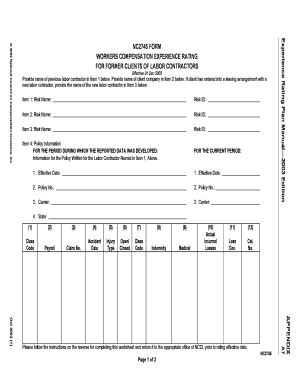 National Employee Leasing Form NC2745 - NCCI Holdings, Inc. - Fill and ...