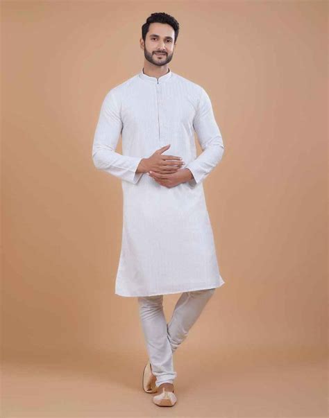 All Over Sequence Pattern Kurta Set – De Royal Mens Ethnic