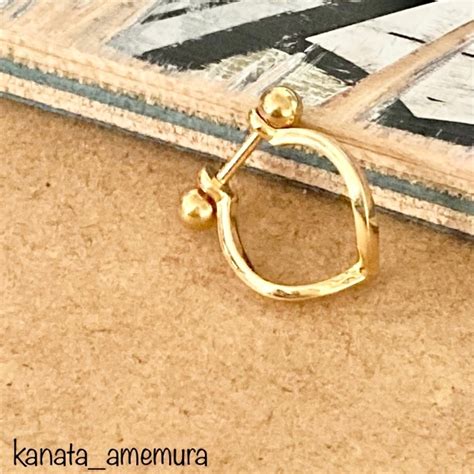 Gold Design Conch Ring with Barbell Ver.② 16Ga (No.s&s-x-03) 【316L ...