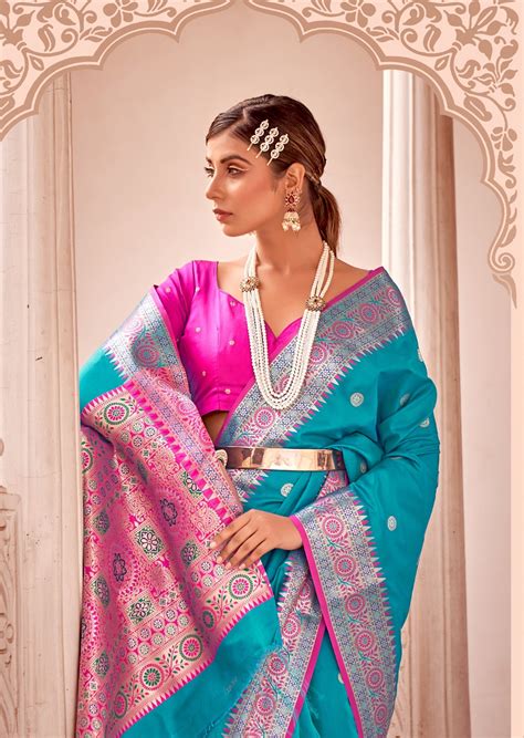 Turquoise Sarees – Sunasa