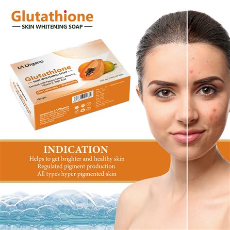 Glutathione Papaya Skin Whitening Soap – LA Organo
