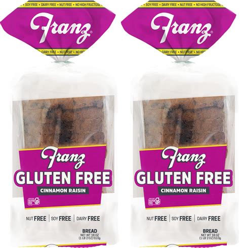 Amazon.com: Franz Bakery Gluten Free Cinnamon Raisin Bread - 2 Pack (2 ...
