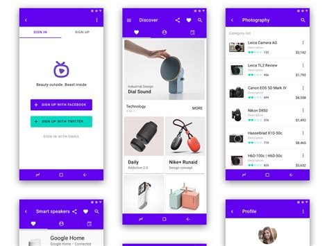 App UI Kit for Android by Tony Tran on Dribbble